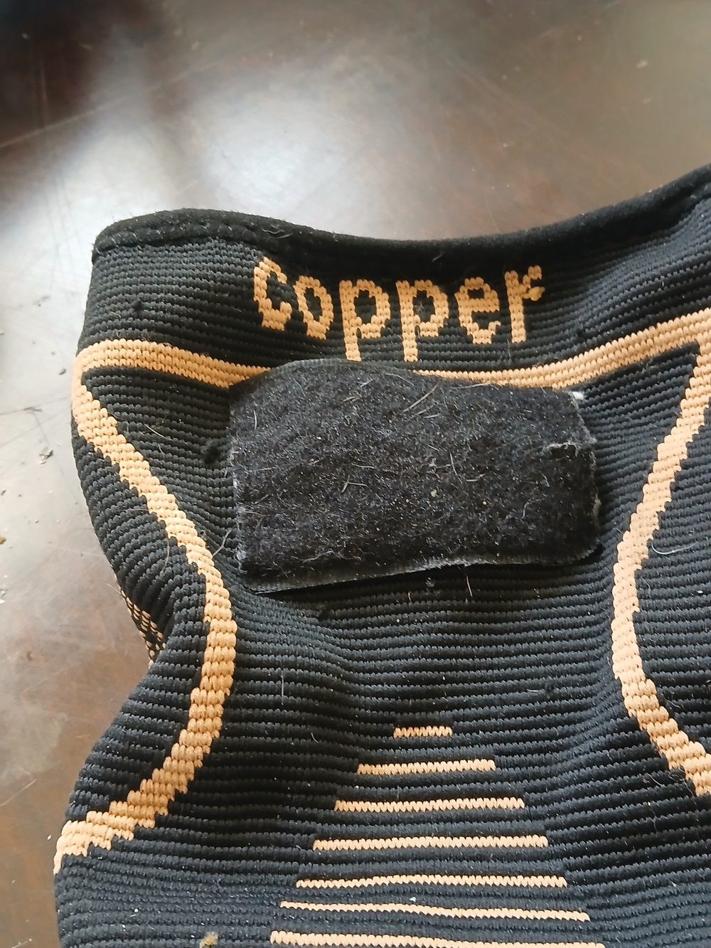 Copper Key Black Athletic Socks with Tan Accents